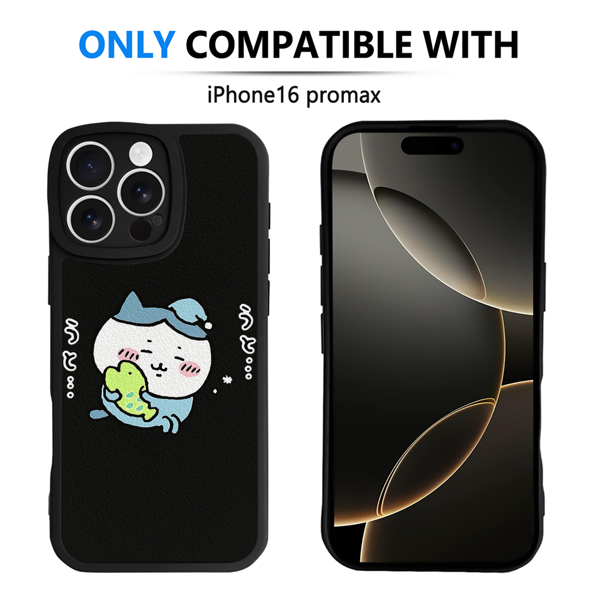 （画像用） ちいかわ ハチワレ Chii-kawa hachiware 【iPhone 16シリーズ対応】シリコンスマホケース（レザー調） 材質：シリコン